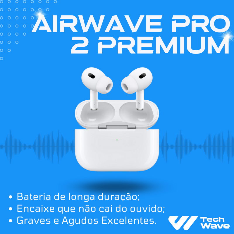 Compre 1 Leve 2 Fone AirWave Pro 2 Premium: A Experiência Sonora Definitiva ao Seu Alcance